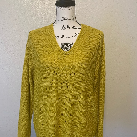 MOD REF Yellow Crochet Knit Sweater - Picture 3 of 12